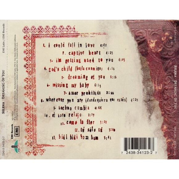 Selena Dreaming of You 1995 CD Album VG+ Cover VG - Picture 3 of 7